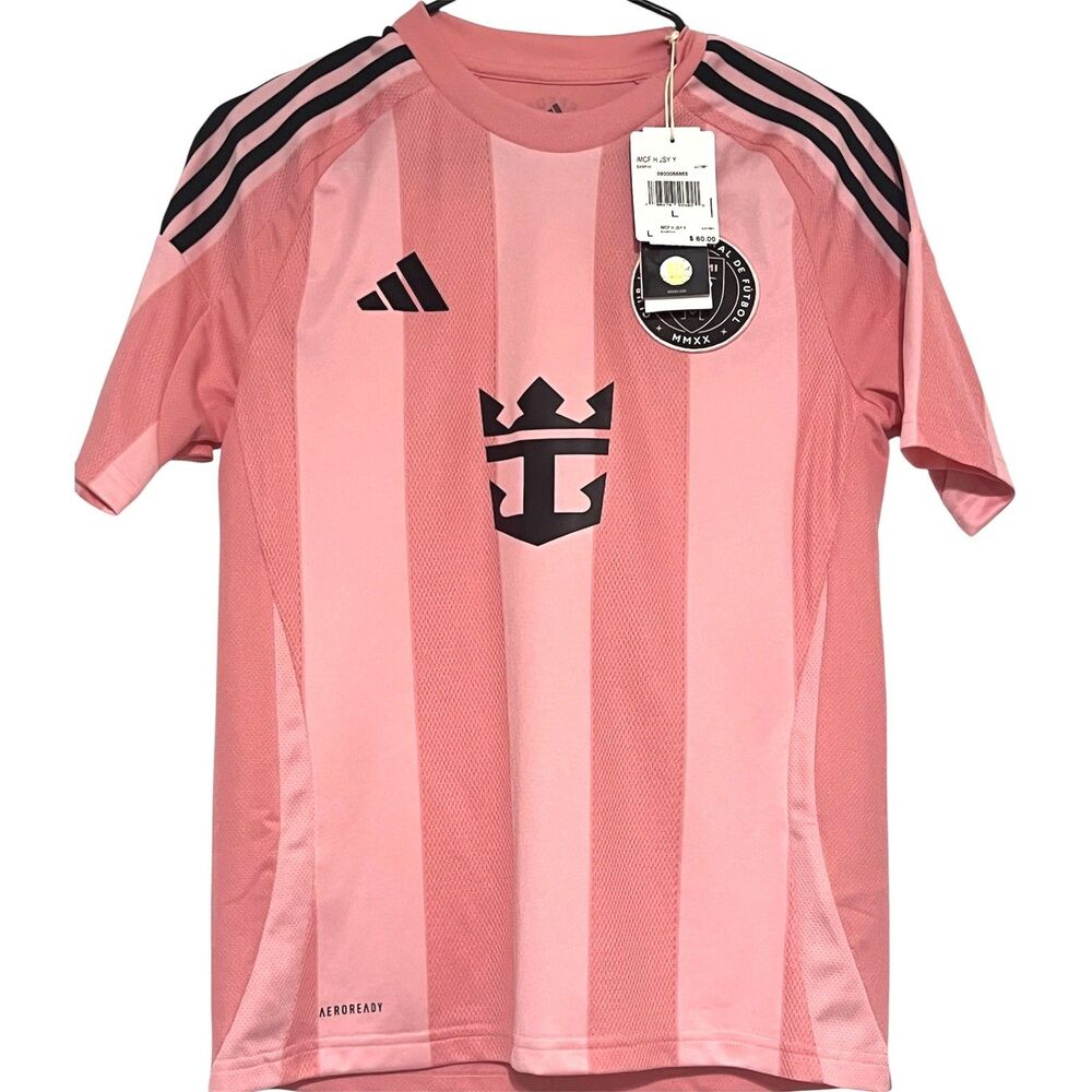 Adidas Inter Miami CF 2024/25 Home Soccer Jersey YOUTH LARGE 13-14Y NWT - Picture 4 of 4